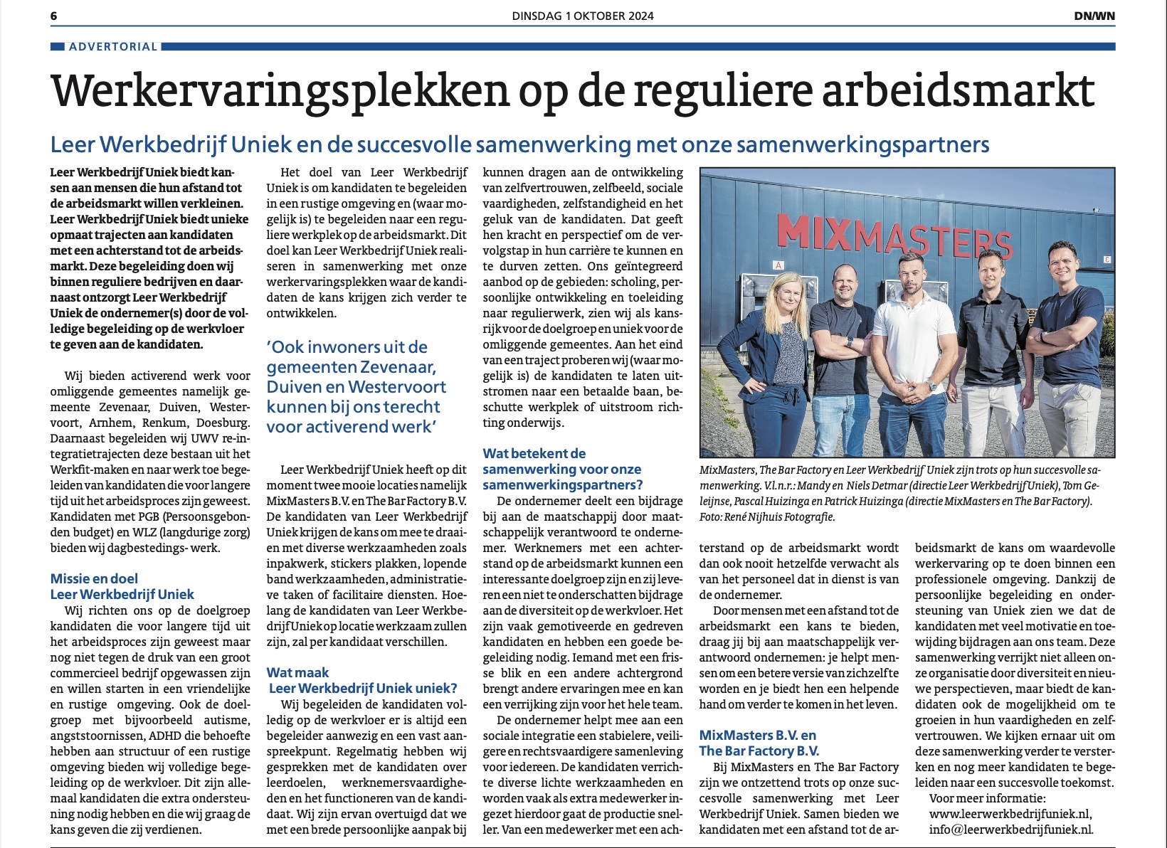 PR krant 1-10-2024 Leer Werkbedrijf Uniek PR krant 1-10-2024 Leer Werkbedrijf Uniek